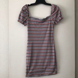 Striped bodycon Paper Heart dress, size 8.